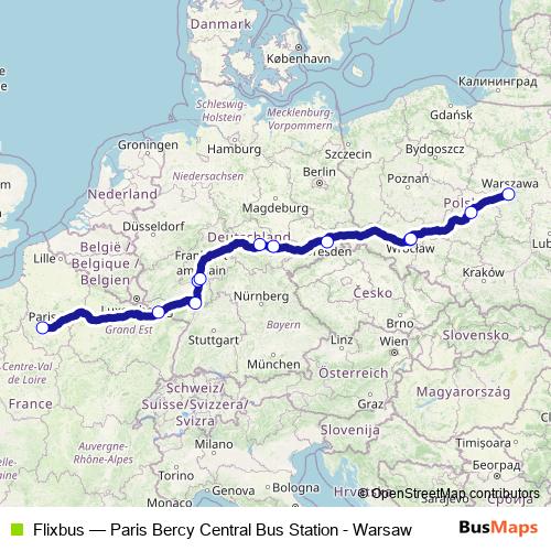 Flixbus bus Line Map