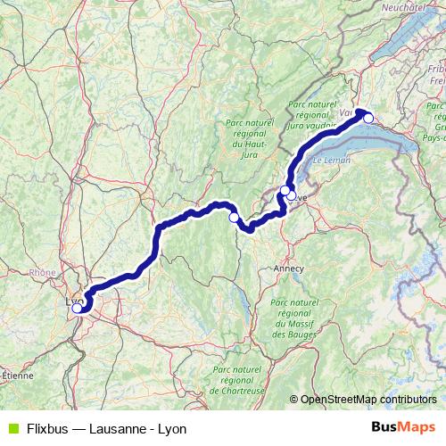 Flixbus bus Line Map