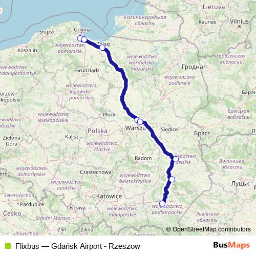 Flixbus bus Line Map