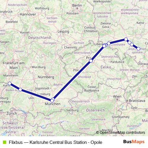 Flixbus bus Line Map