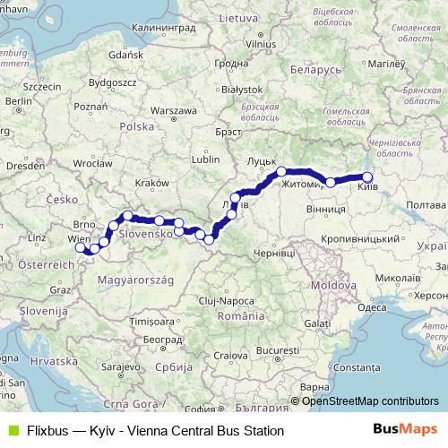 Flixbus bus Line Map