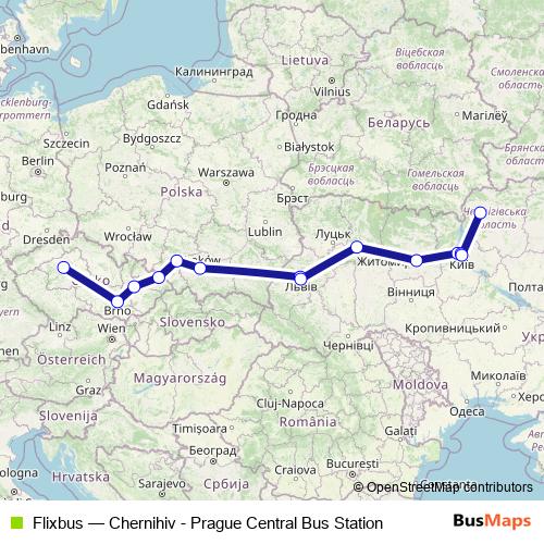 Flixbus bus Line Map