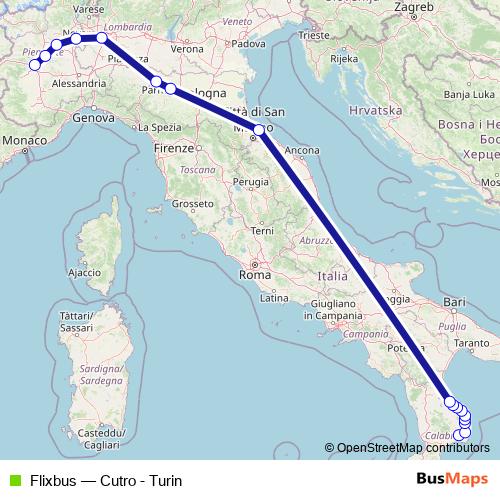 Flixbus bus Line Map
