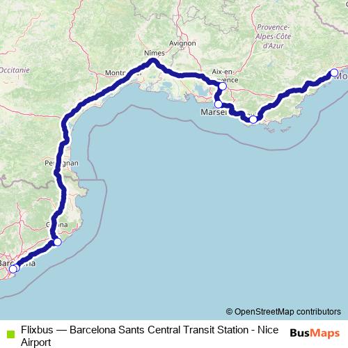 Flixbus bus Line Map