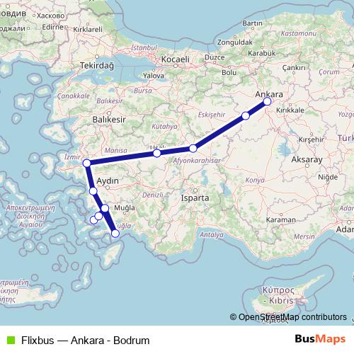 Flixbus bus Line Map