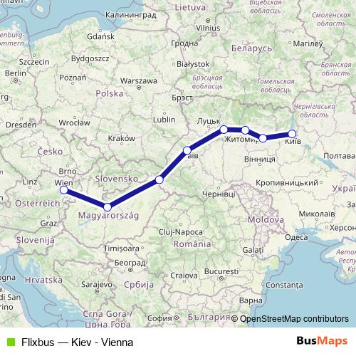 Flixbus bus Line Map