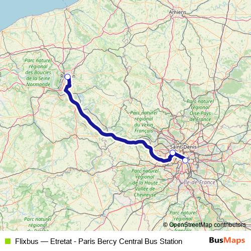 Flixbus bus Line Map