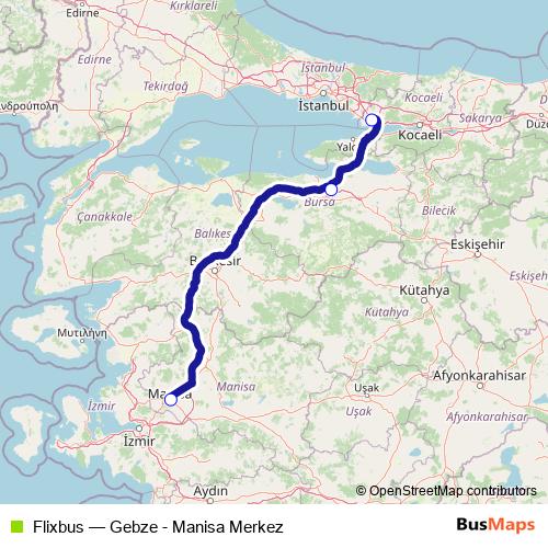 Flixbus bus Line Map