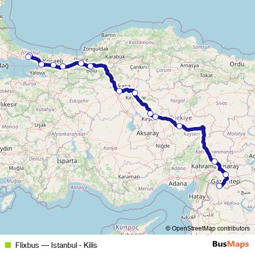 Flixbus bus Line Map
