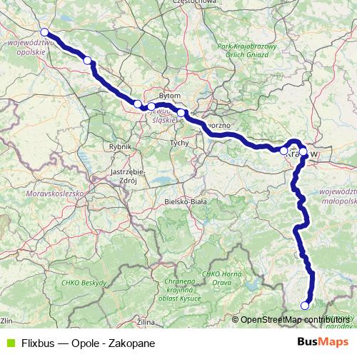 Flixbus bus Line Map