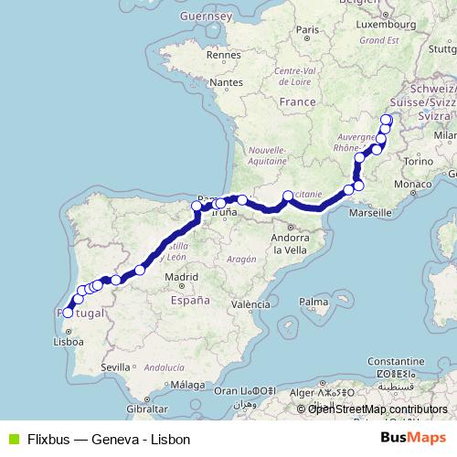 Flixbus bus Line Map