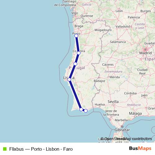 Flixbus bus Line Map
