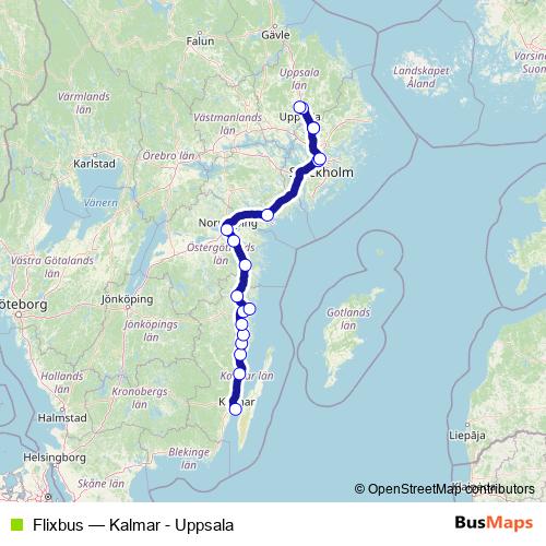 Flixbus bus Line Map