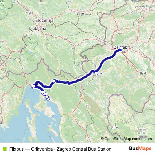 Flixbus bus Line Map
