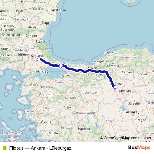 Flixbus bus Line Map