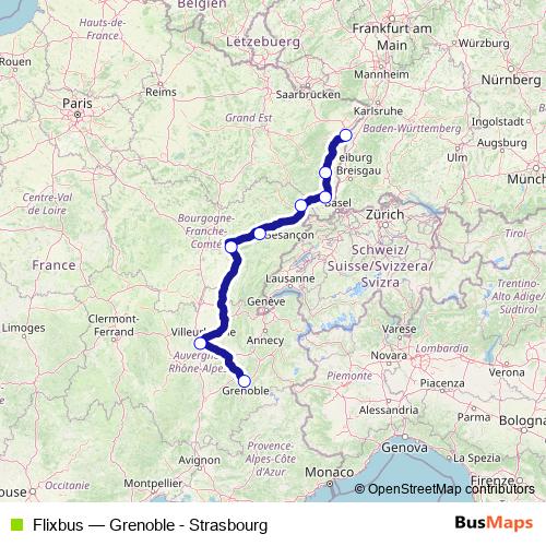 Flixbus bus Line Map