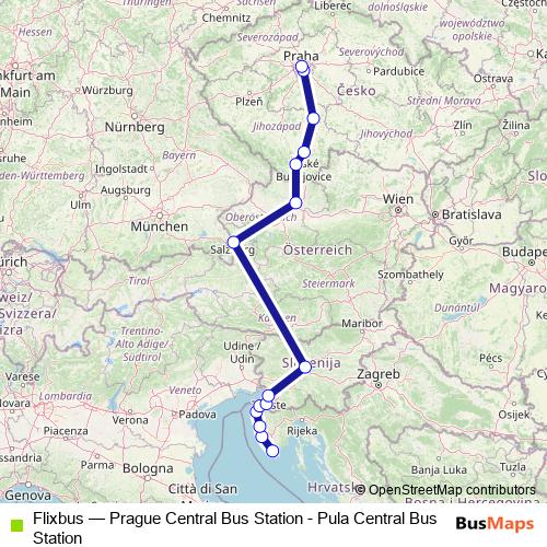 Flixbus bus Line Map