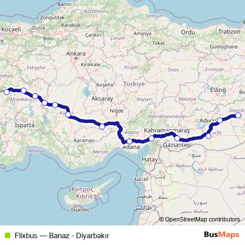Flixbus bus Line Map