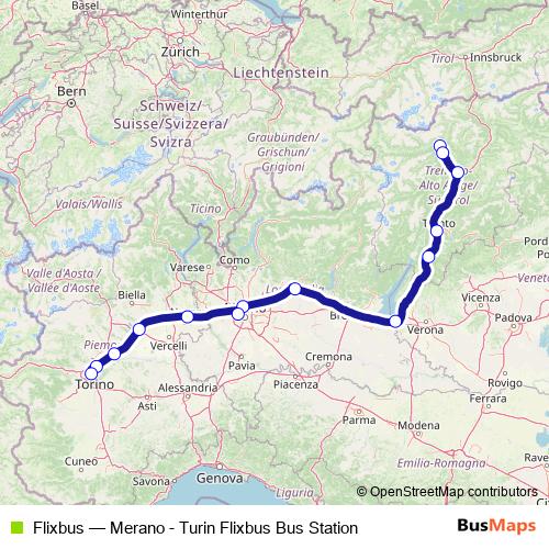 Flixbus bus Line Map