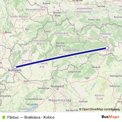 Flixbus bus Line Map