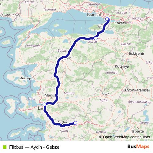 Flixbus bus Line Map