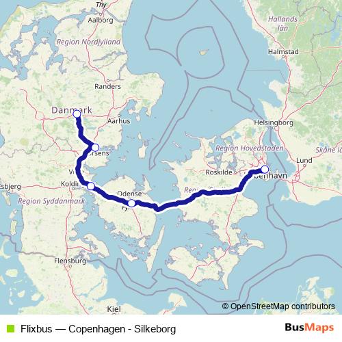 Flixbus bus Line Map