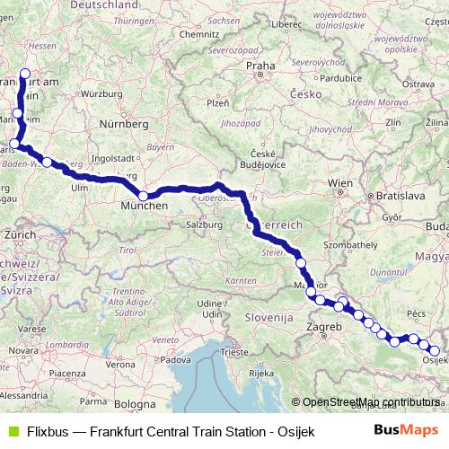Flixbus bus Line Map