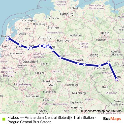 Flixbus bus Line Map