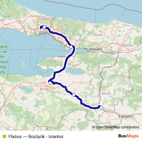 Flixbus bus Line Map