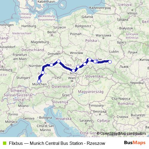 Flixbus bus Line Map