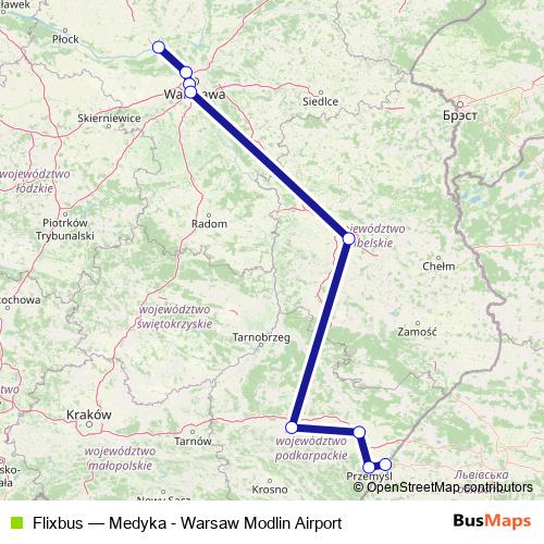Flixbus bus Line Map