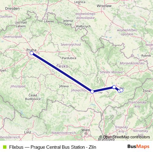 Flixbus bus Line Map