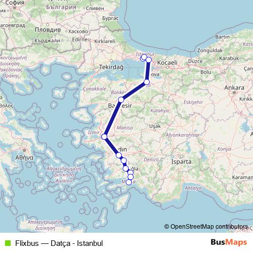 Flixbus bus Line Map