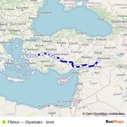 Flixbus bus Line Map