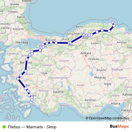 Flixbus bus Line Map