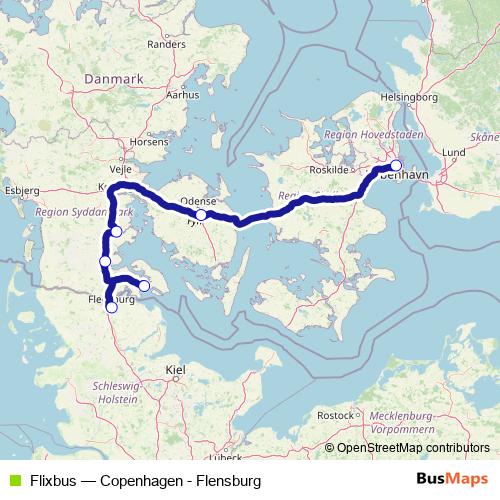 Flixbus bus Line Map