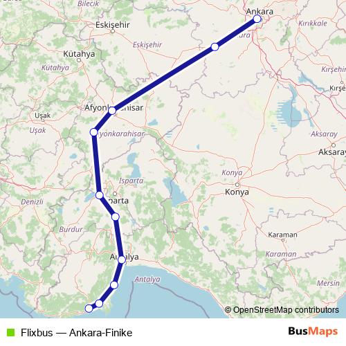 Flixbus bus Line Map