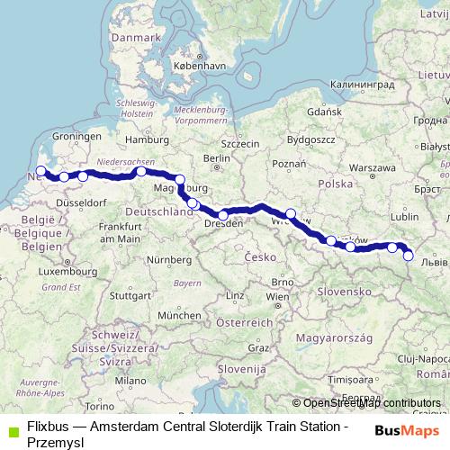 Flixbus bus Line Map