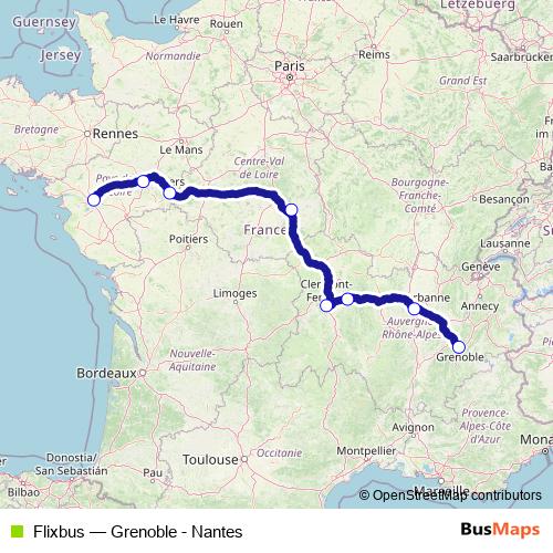 Flixbus bus Line Map