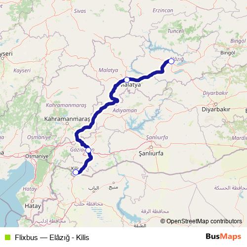 Flixbus bus Line Map