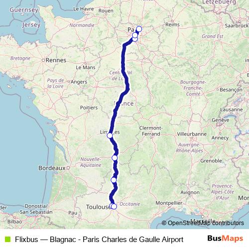 Flixbus bus Line Map