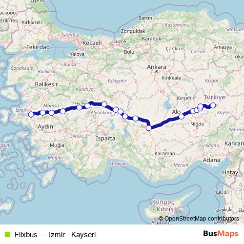 Flixbus bus Line Map