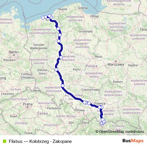 Flixbus bus Line Map
