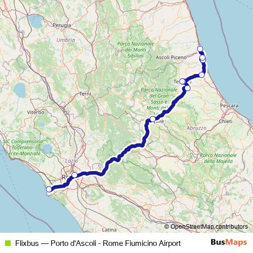 Flixbus bus Line Map