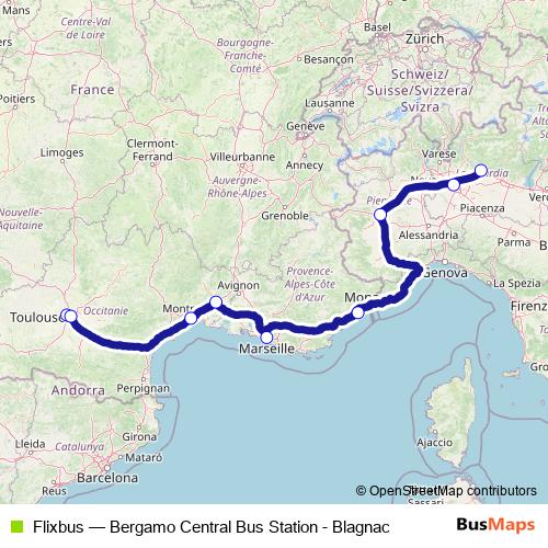 Flixbus bus Line Map