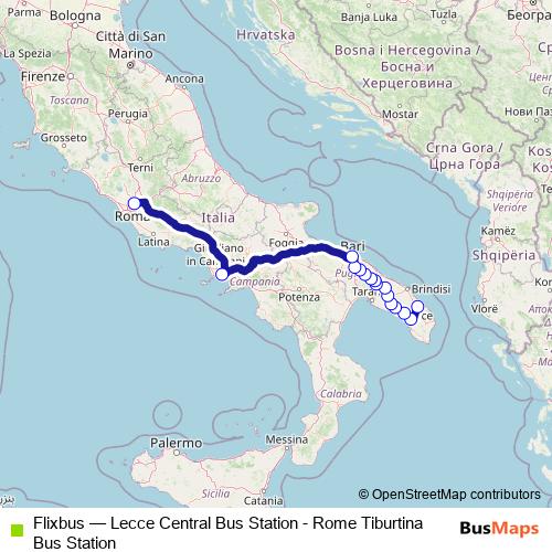 Flixbus bus Line Map