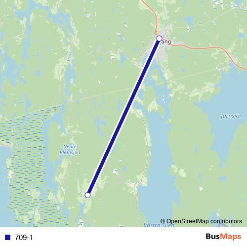 709-1 bus Line Map