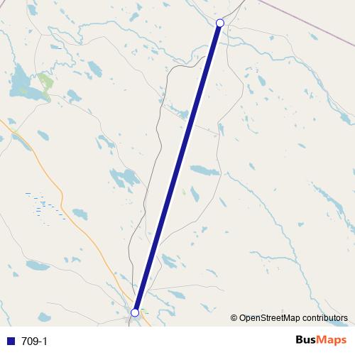 709-1 bus Line Map