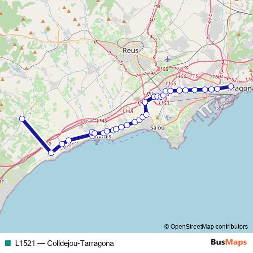 L1521 bus Line Map