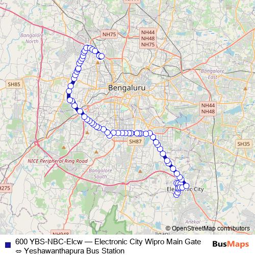 600 YBS-NBC-Elcw bus Line Map